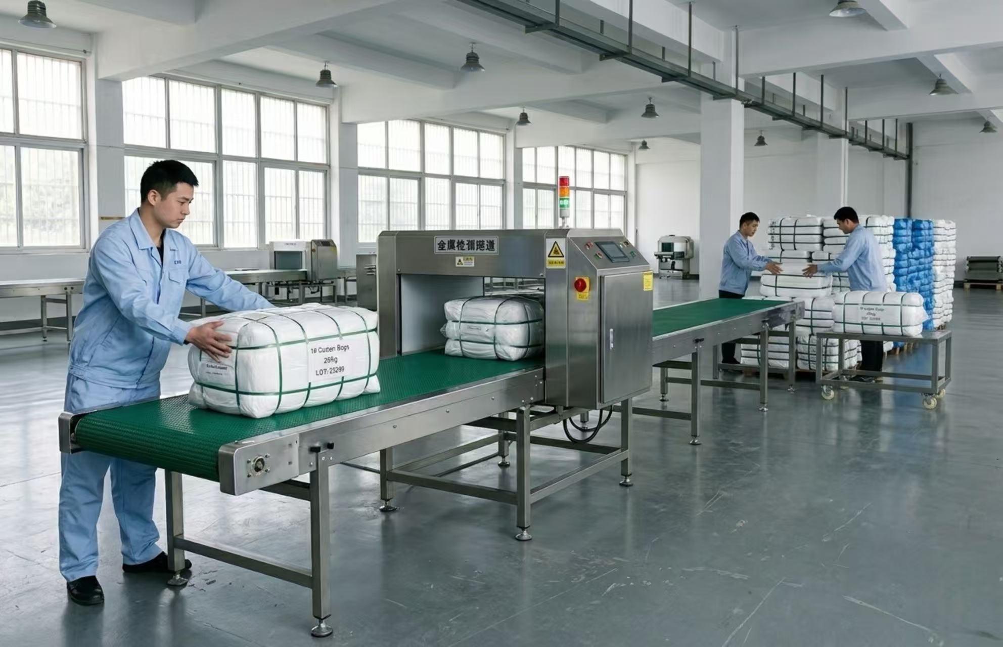 EcoWipePro metal detection quality control for industrial wiping rags