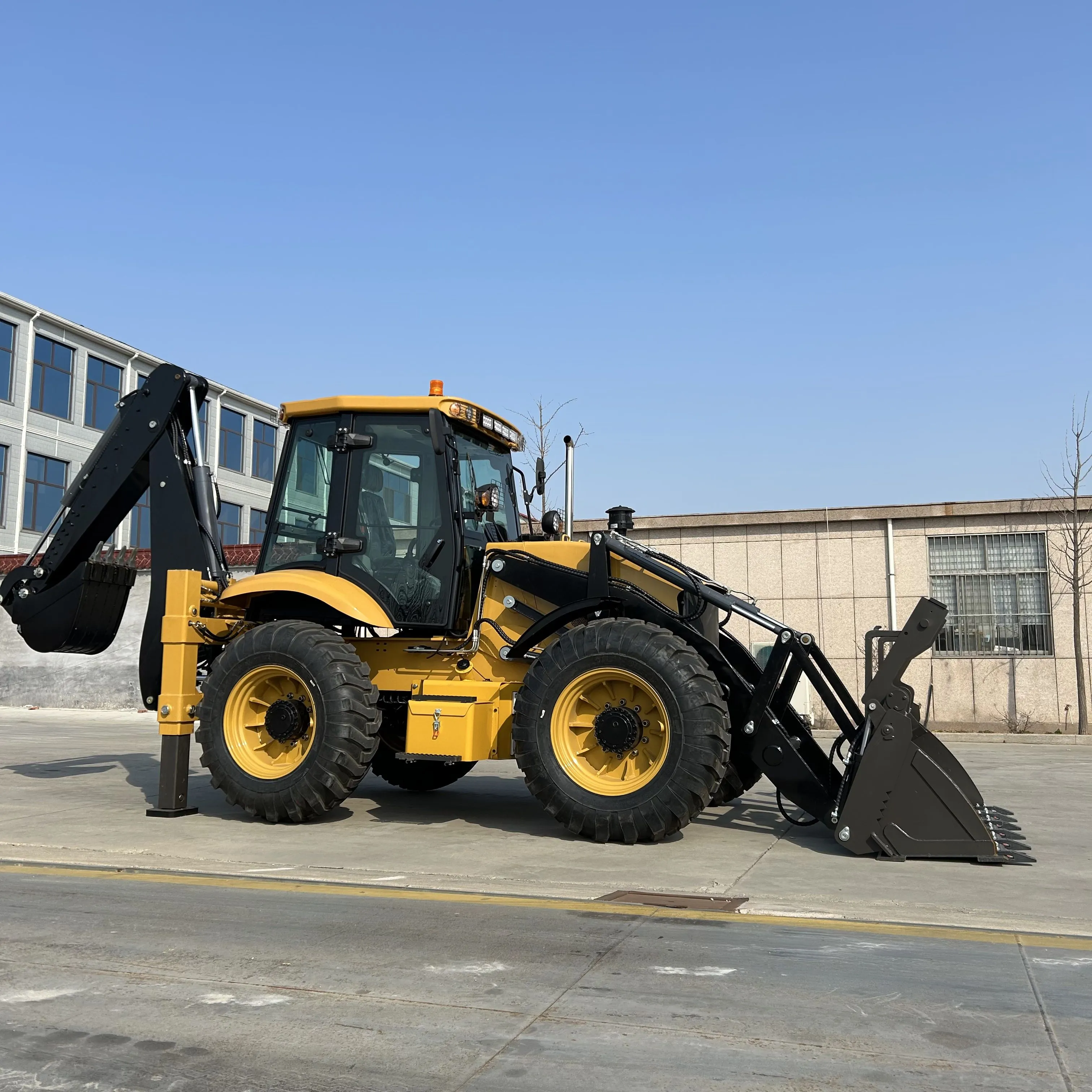 TL-388A backhoe loader working view
