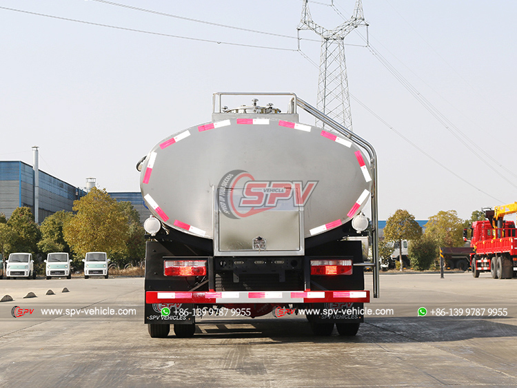 DONGFENG 4x2 304 Stainless Steel Milk Storgae Truck-Rear Side