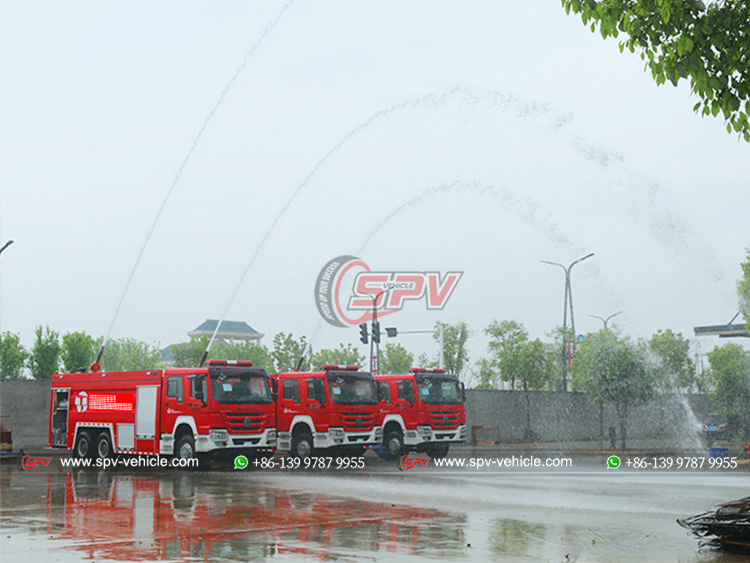 3 Units of 12,000 Litres Fire Fight Trucks - Spaying Testing