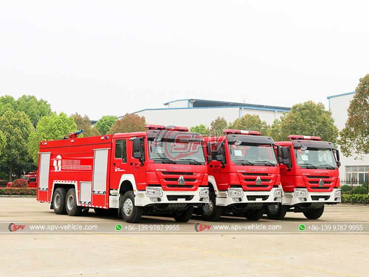3 Units of 12000 Litres Fire Resuce Trucks HOWO - Front Right