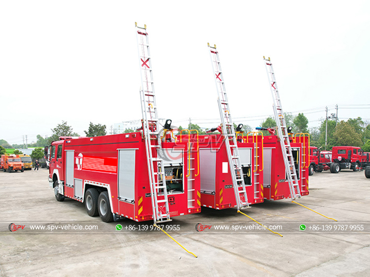 3 Units of HOWO Municipal Fire Trucks - Rear Left