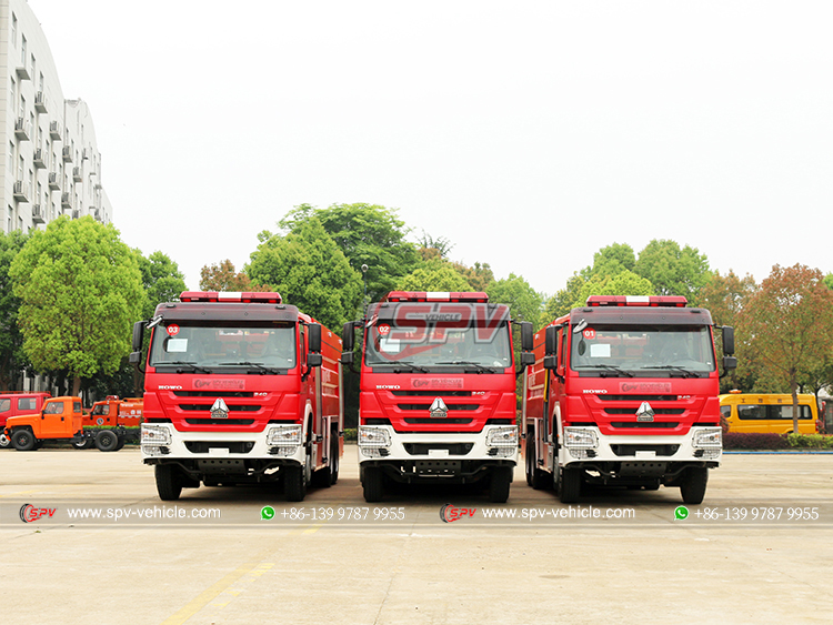 HOWO 6x4 Water Tanker Fire Truck - Front