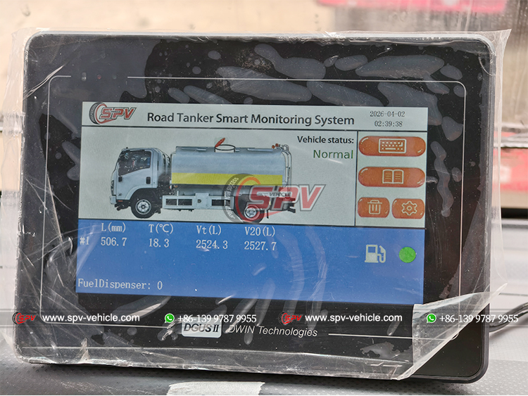Smart Monitoring System Display Screen for ISUZU KV100 Fuel Tank Truck