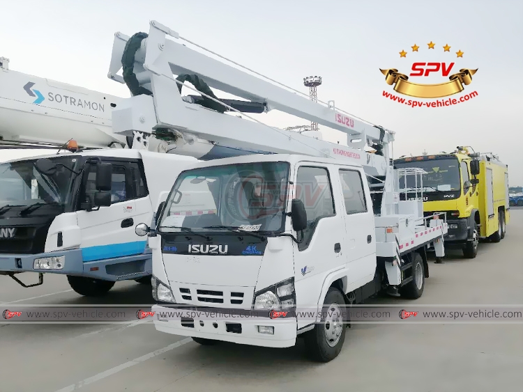 ISUZU 16M Aerial Telescopic Truck to Cambodia in 2020
