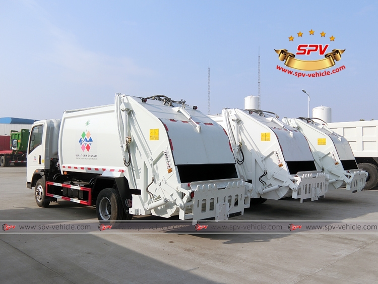 3 Units of HOWO RHD 6 CBM Garbage Compactor Trucks - Left