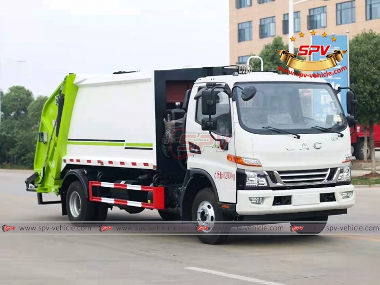 JAC 5 CBM Rubbish Hauling Truck - Front Right