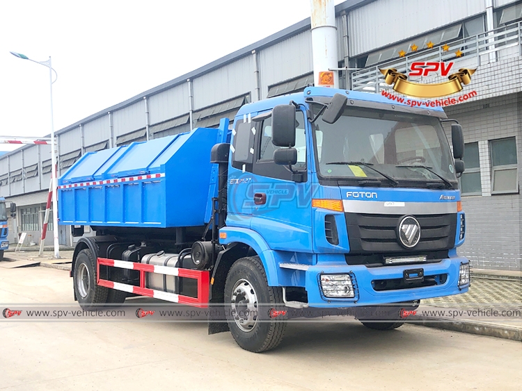 FOTON 12 CBM Hook Arm Refuse Truck - Front Right