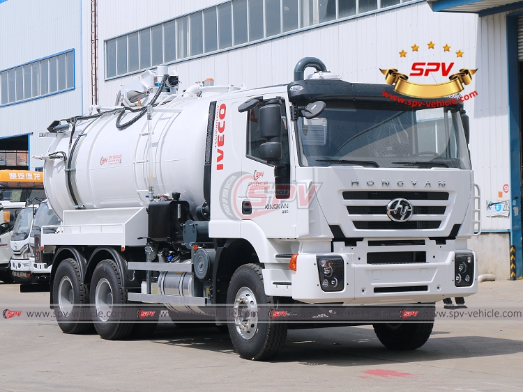 IVECO 14,000L Sewer Washing and Jetting Truck - Front Right