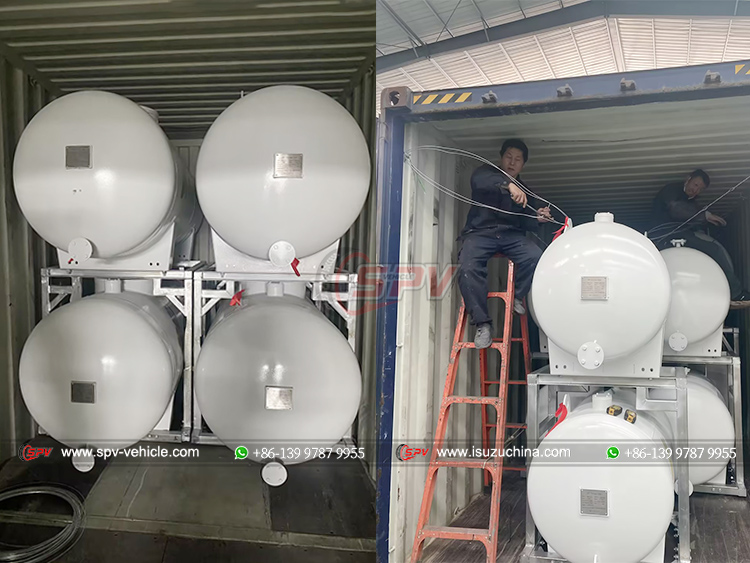 22 Pcs of Fuel Storage Tank Loaded Into Container