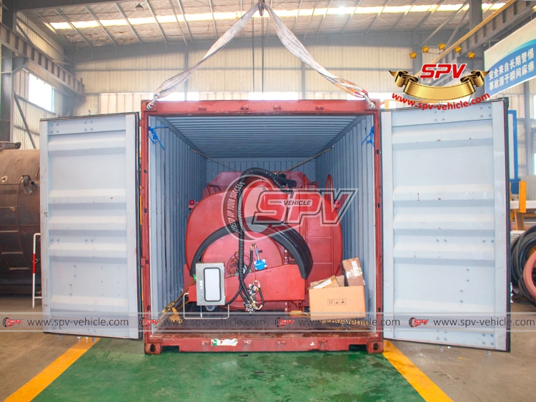 5,000 Litres Sewer Jetting Tank SKD - Loading into Container