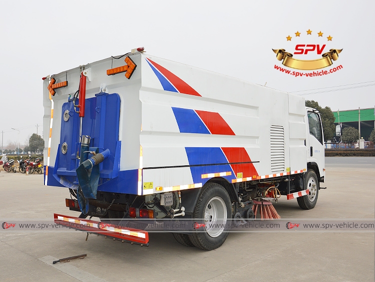 ISUZU Combined Road Washing and Sweeping Truck - Rear Right