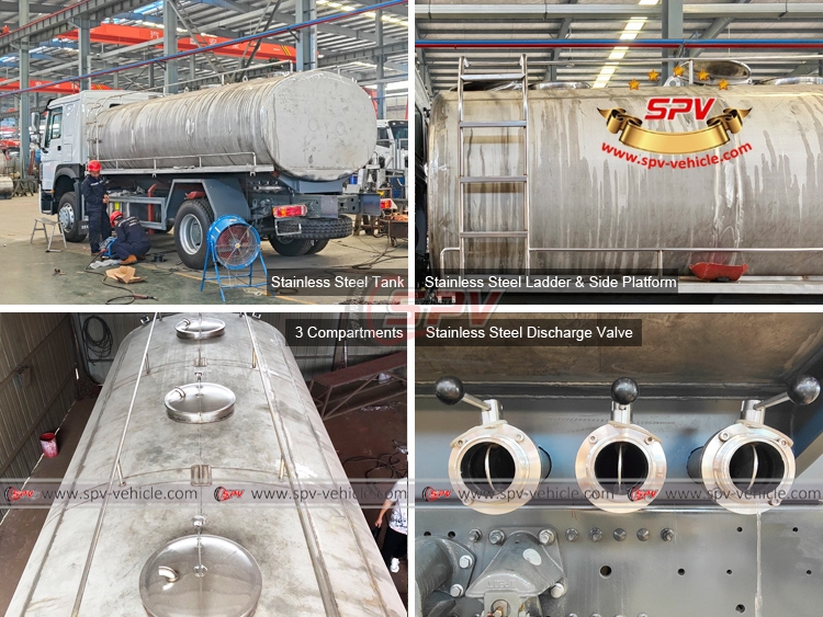15,000 Litres Stainless Steel Tank Truck - Tank