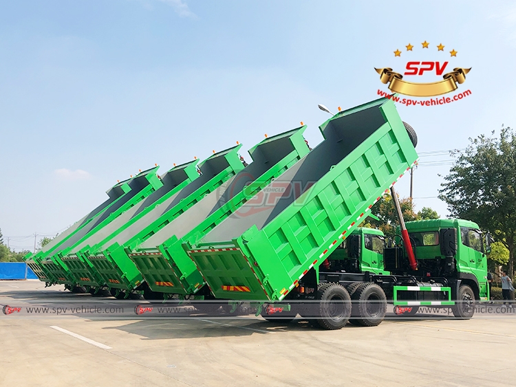 6 Units of DONGFENG 6x4 Trash Tipper Trucks - Rear Right