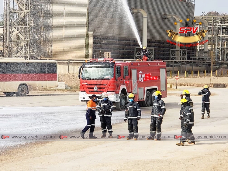 12,000 Liters Fire Fighting Truck Working in D.R.Congo