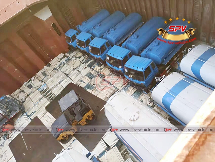 5 Units of Septic Tank Truck Loaded Into the Bulk Vessel