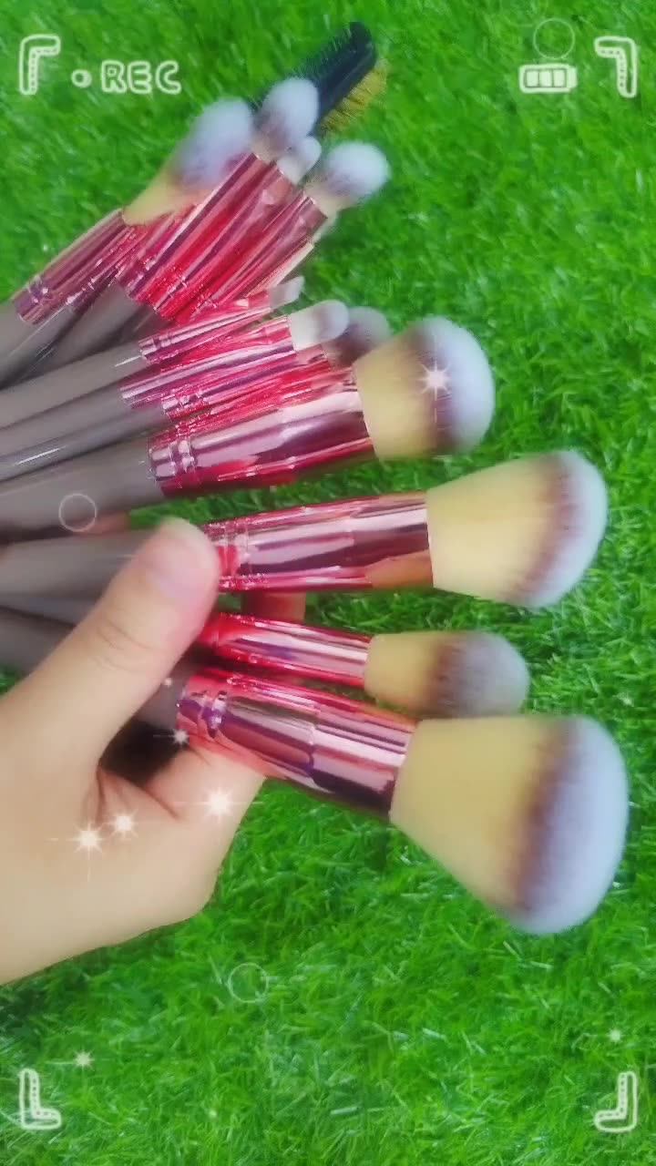 Champagne gold 15-piece makeup brush set