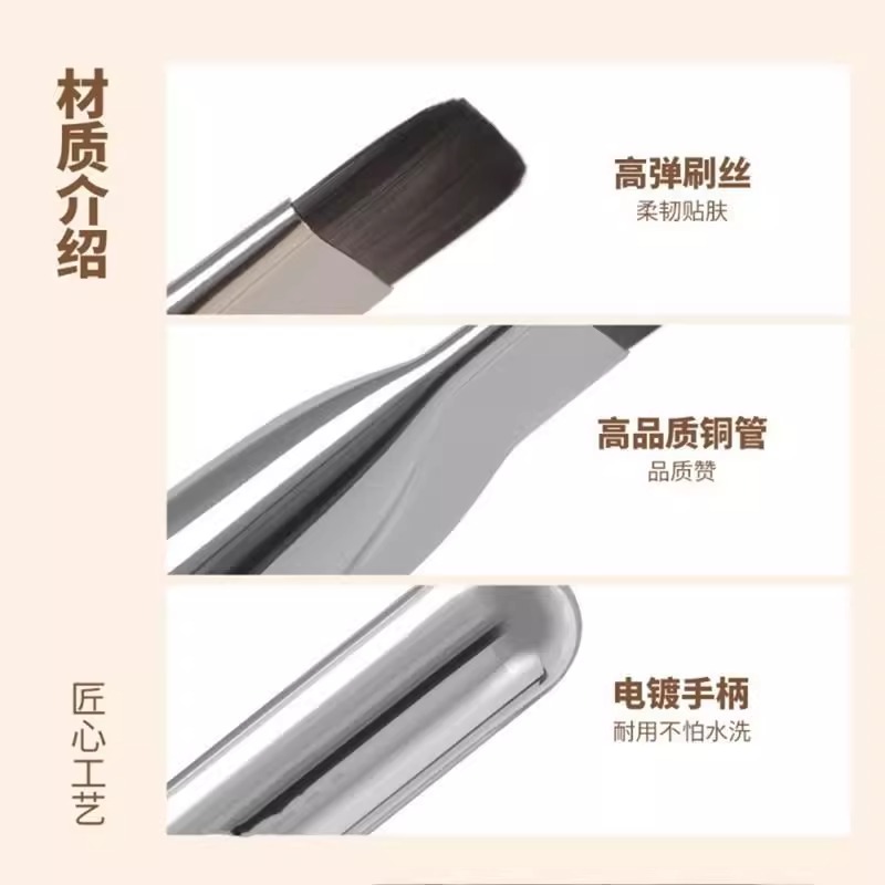 Flat-top foundation brush for liquid and cream makeup article topic