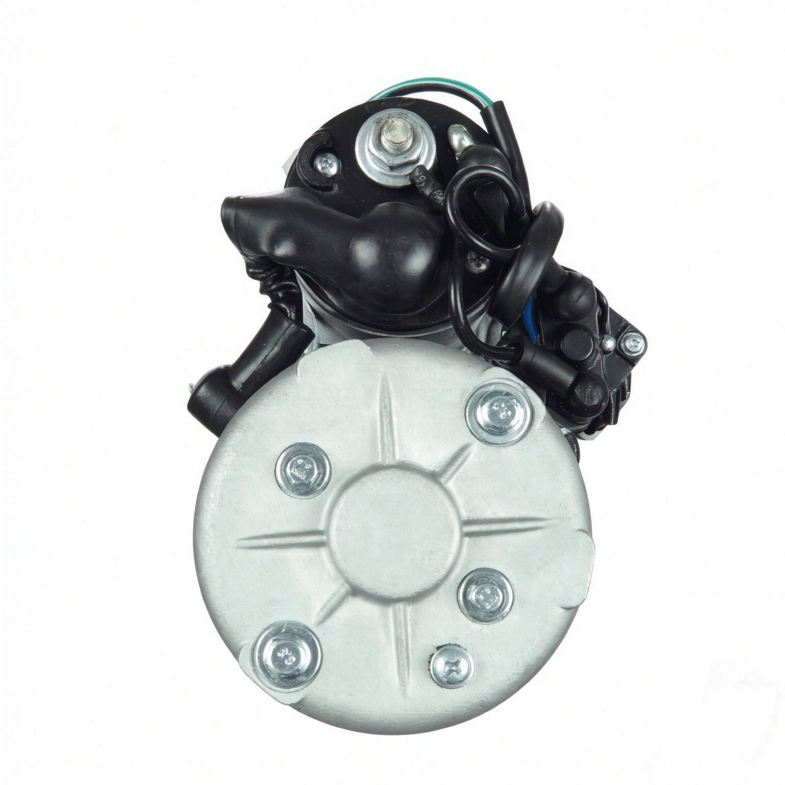 HX-0010 starter motor replacement for KOMATSU, mounting and terminal detail
