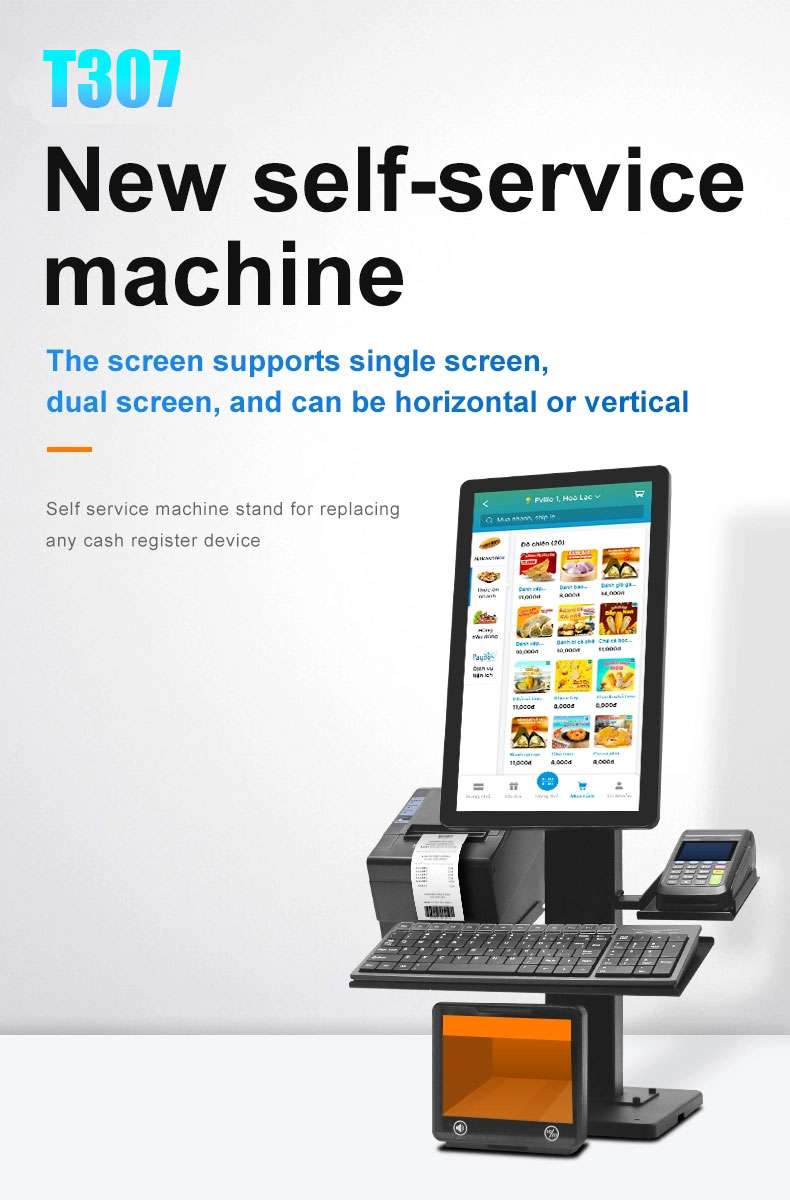 T307 15.6 Inch Dual-Screen POS Terminal Self-Service Machine Overview