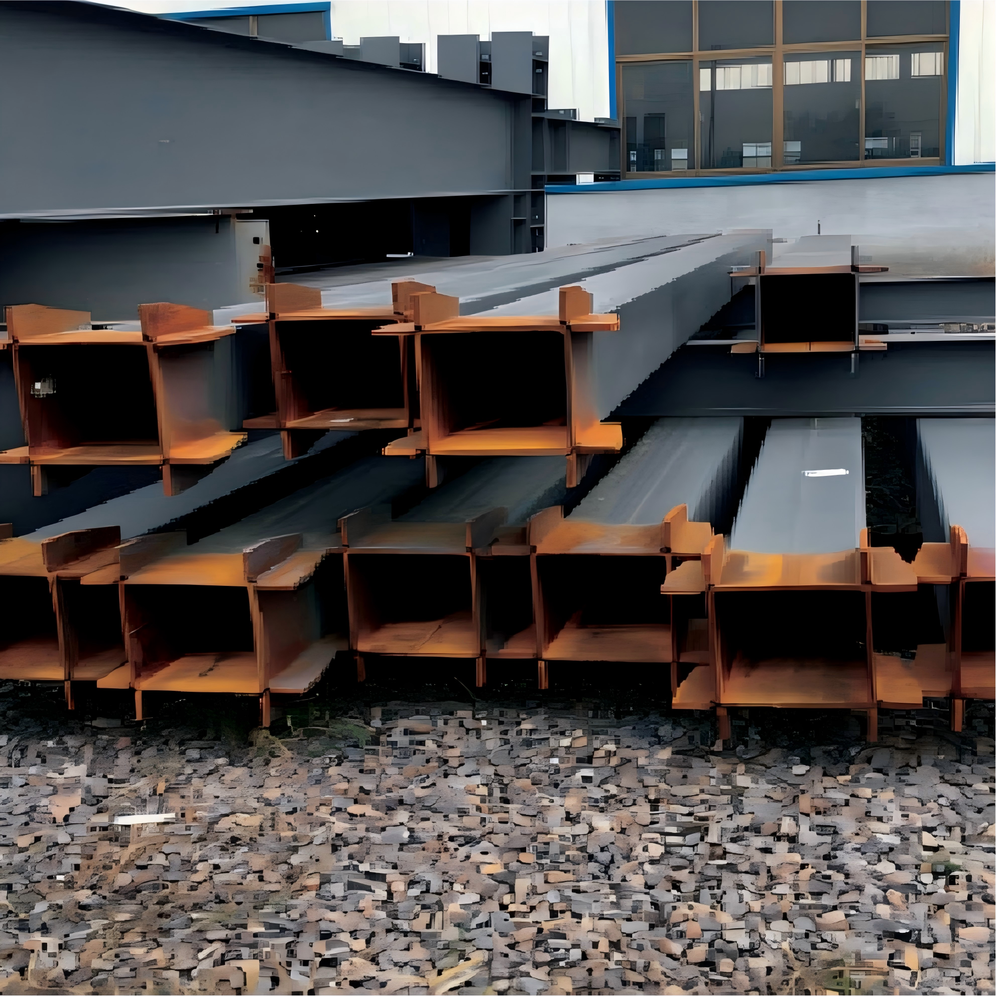 Steel structure rust removal