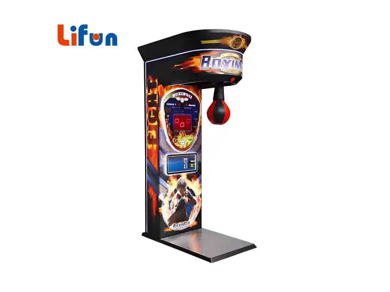 LF-CR25 arcade boxing machine cabinet with punch target and display