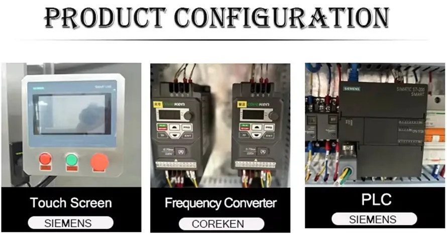 Automatic can seaming machine electrical configuration: siemens touch screen, PLC and coreken frequency converter