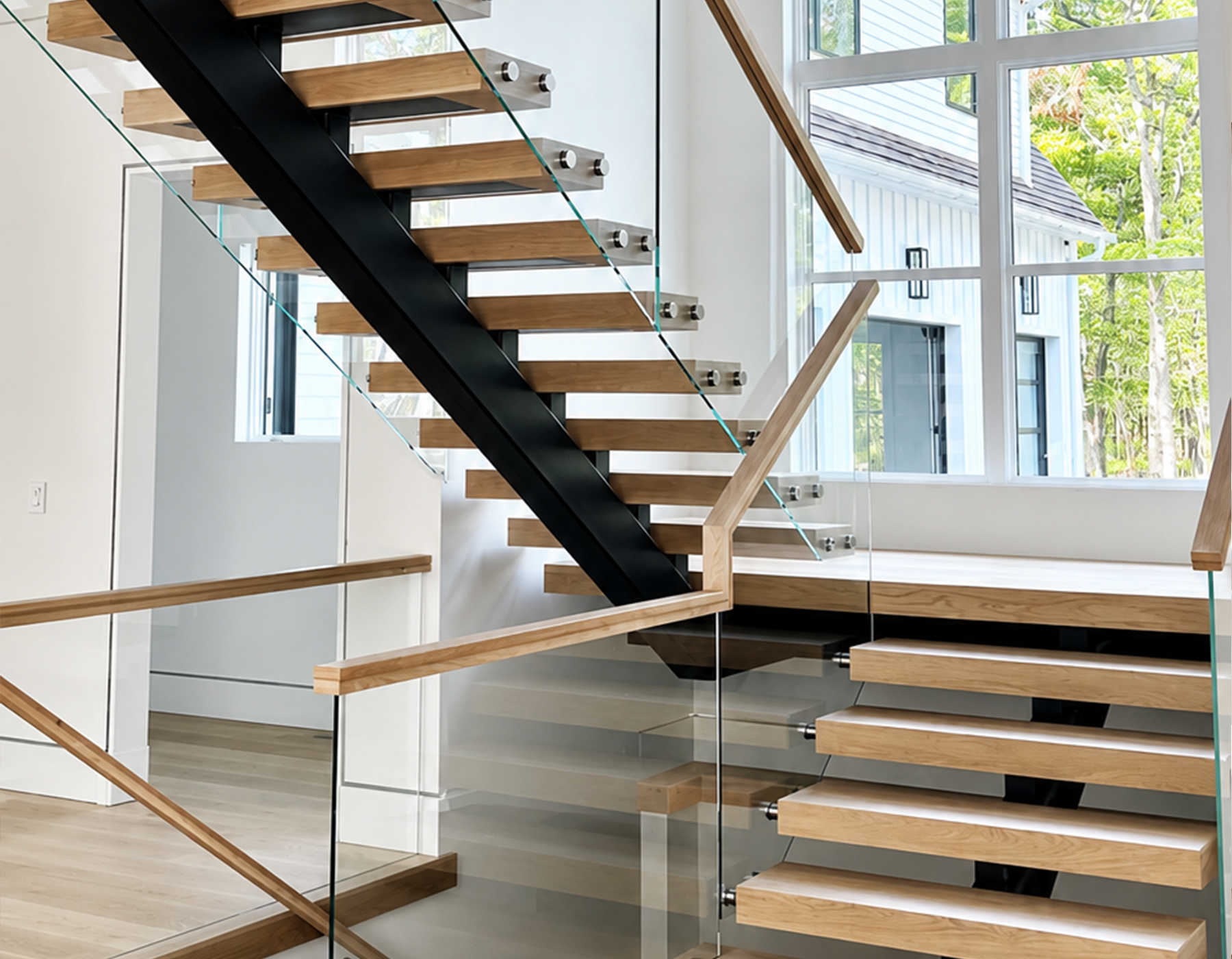 Finished Mono Stringer Staircase