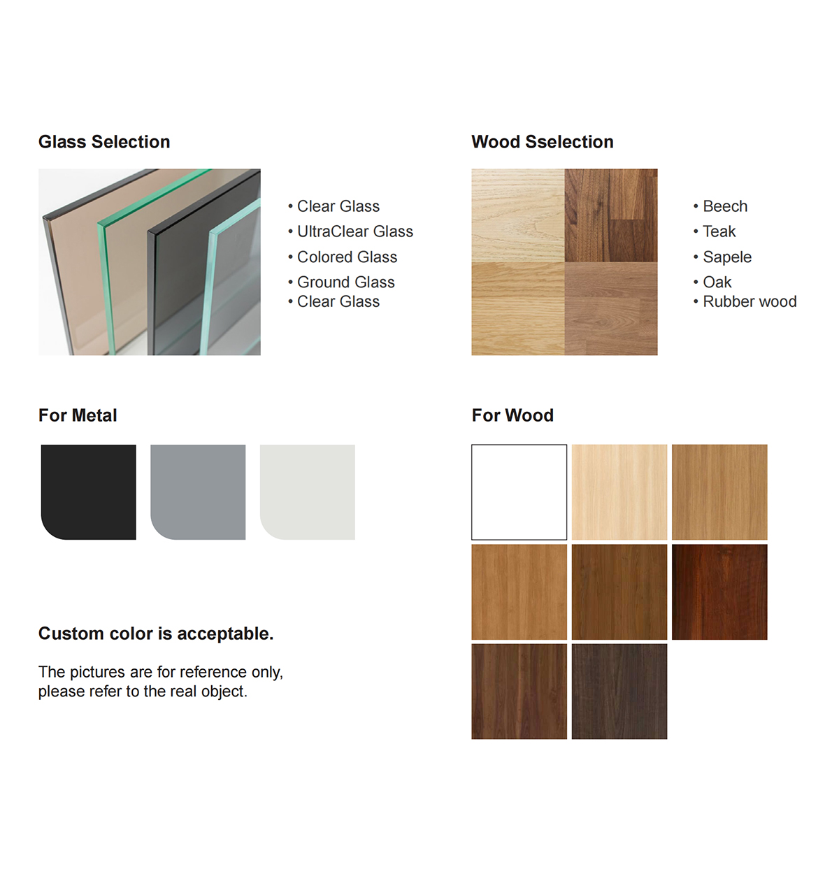 Glass and metal railing options