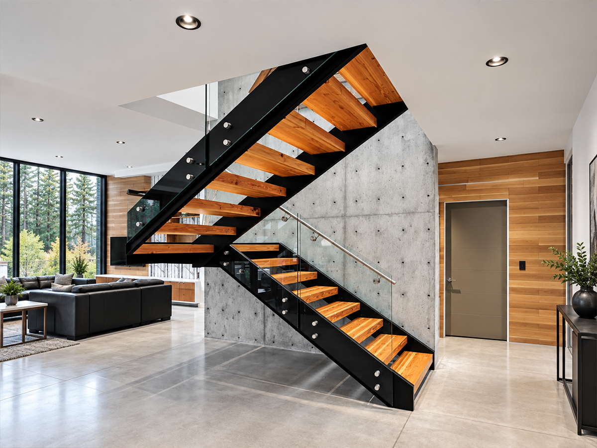Standard Double Steel Plate Stairs