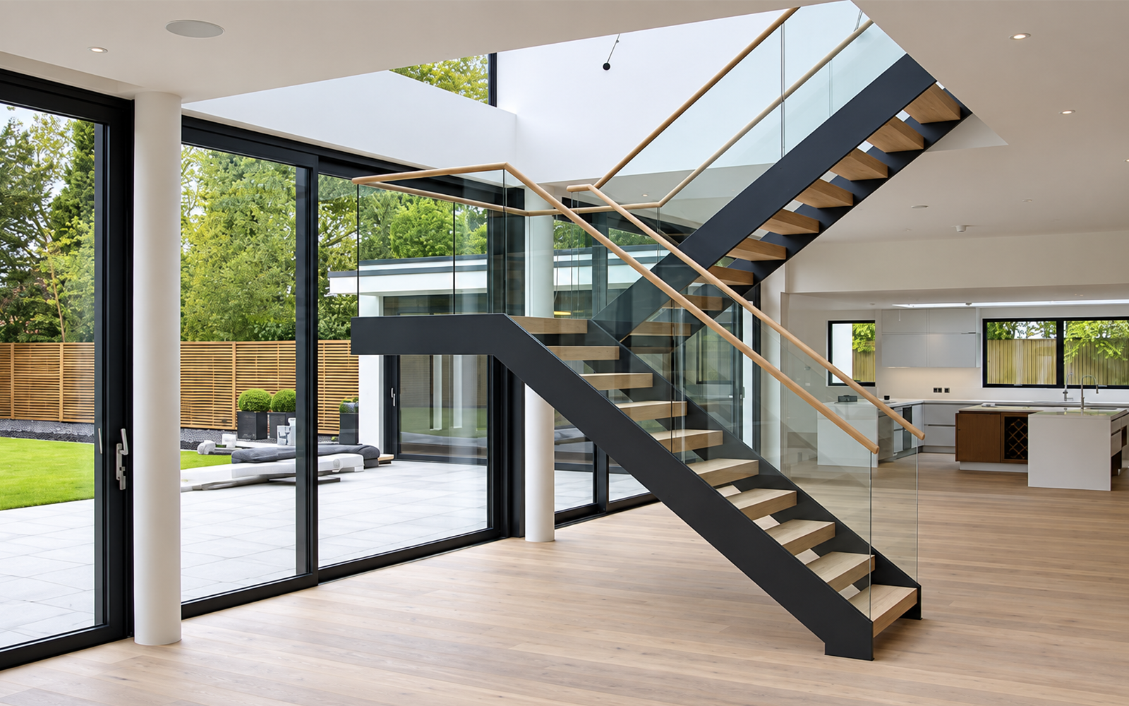 Double Steel Plate Stairs