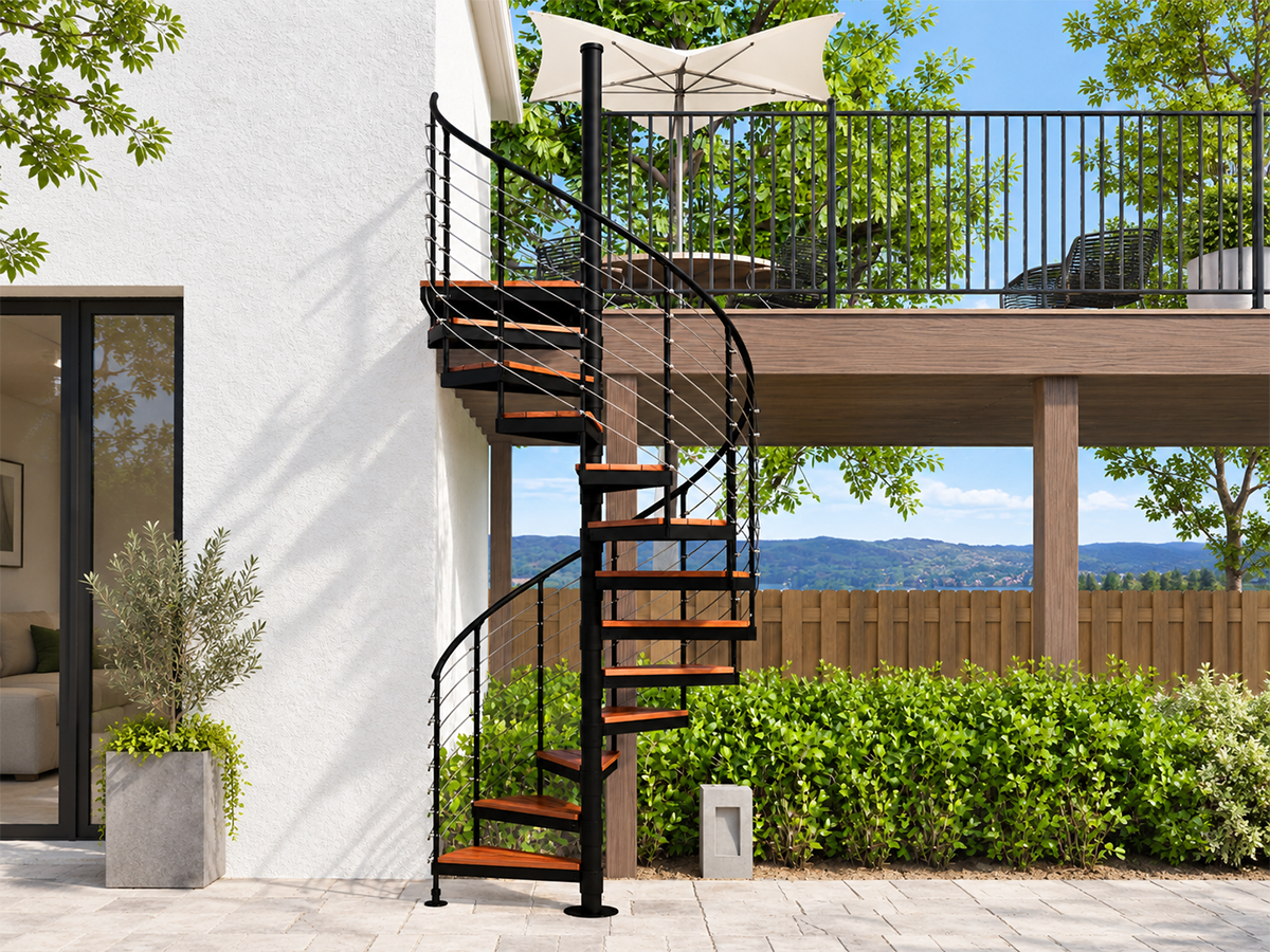 Pipe-through post railing