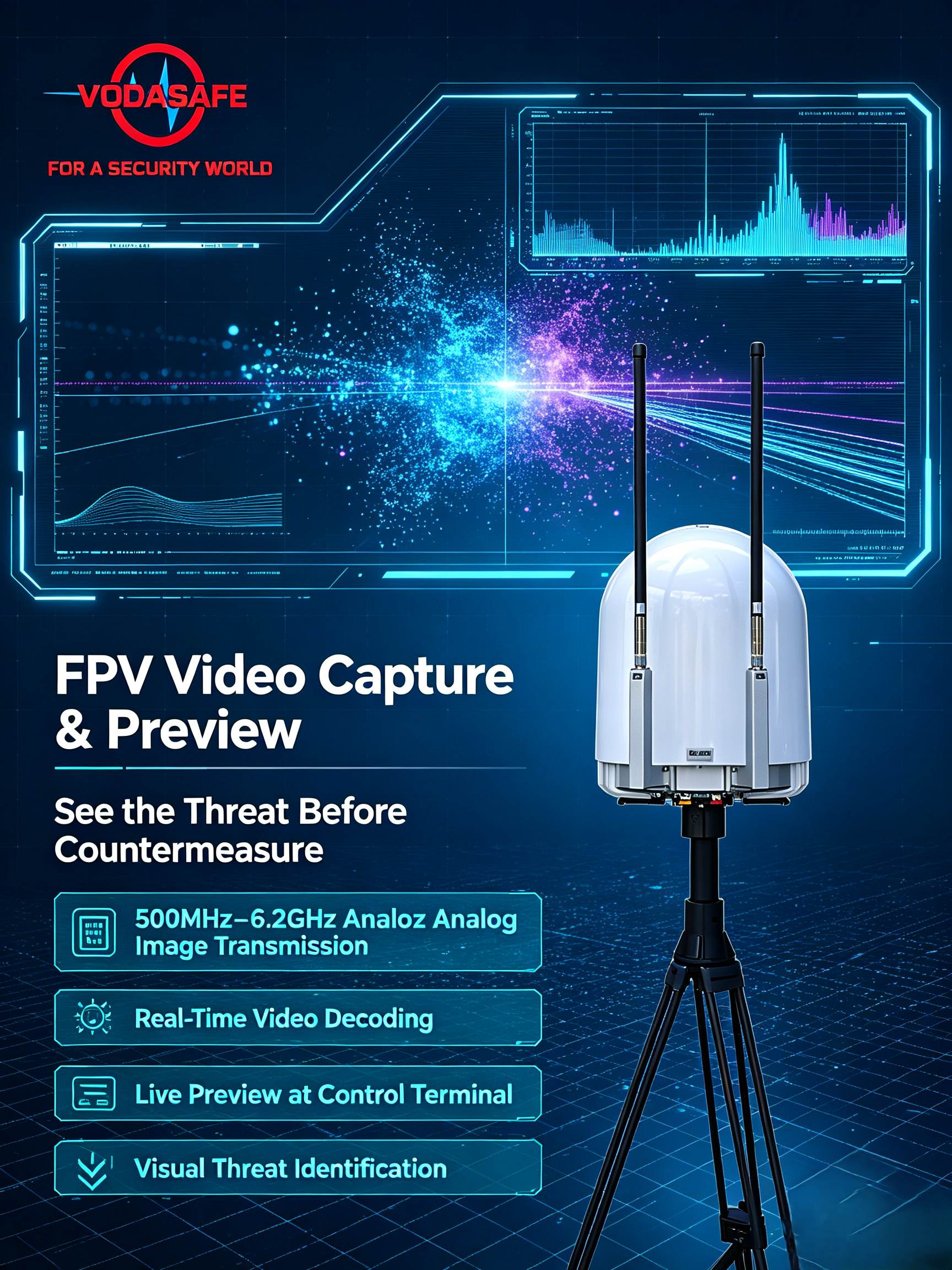 UAV Spectrum Detector for anti uav from vodasafe