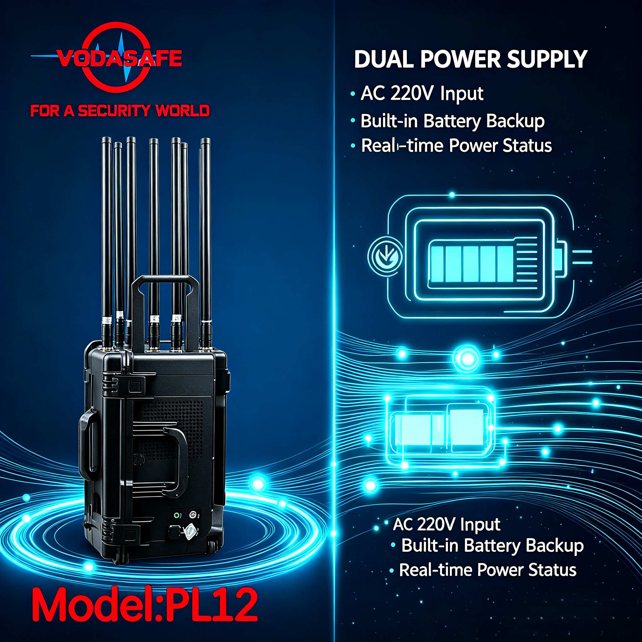 12 Channel Full Band Signal Jammer pl12 from vodasafe