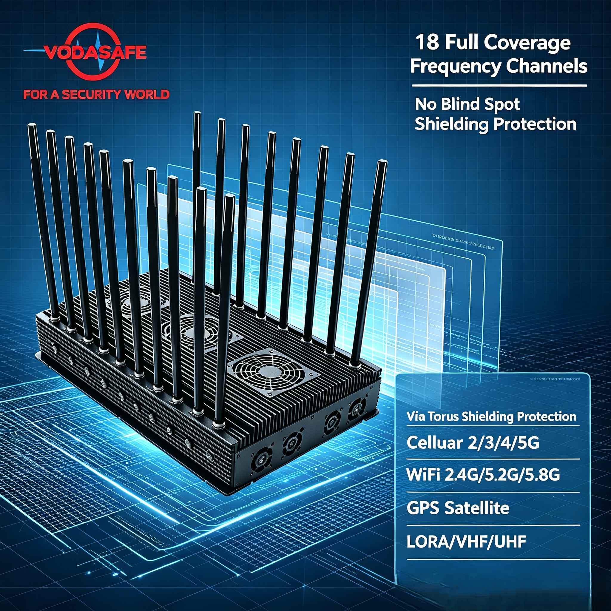 Desktop Non-stop Working 5G Jammer x18pro from vodasafe