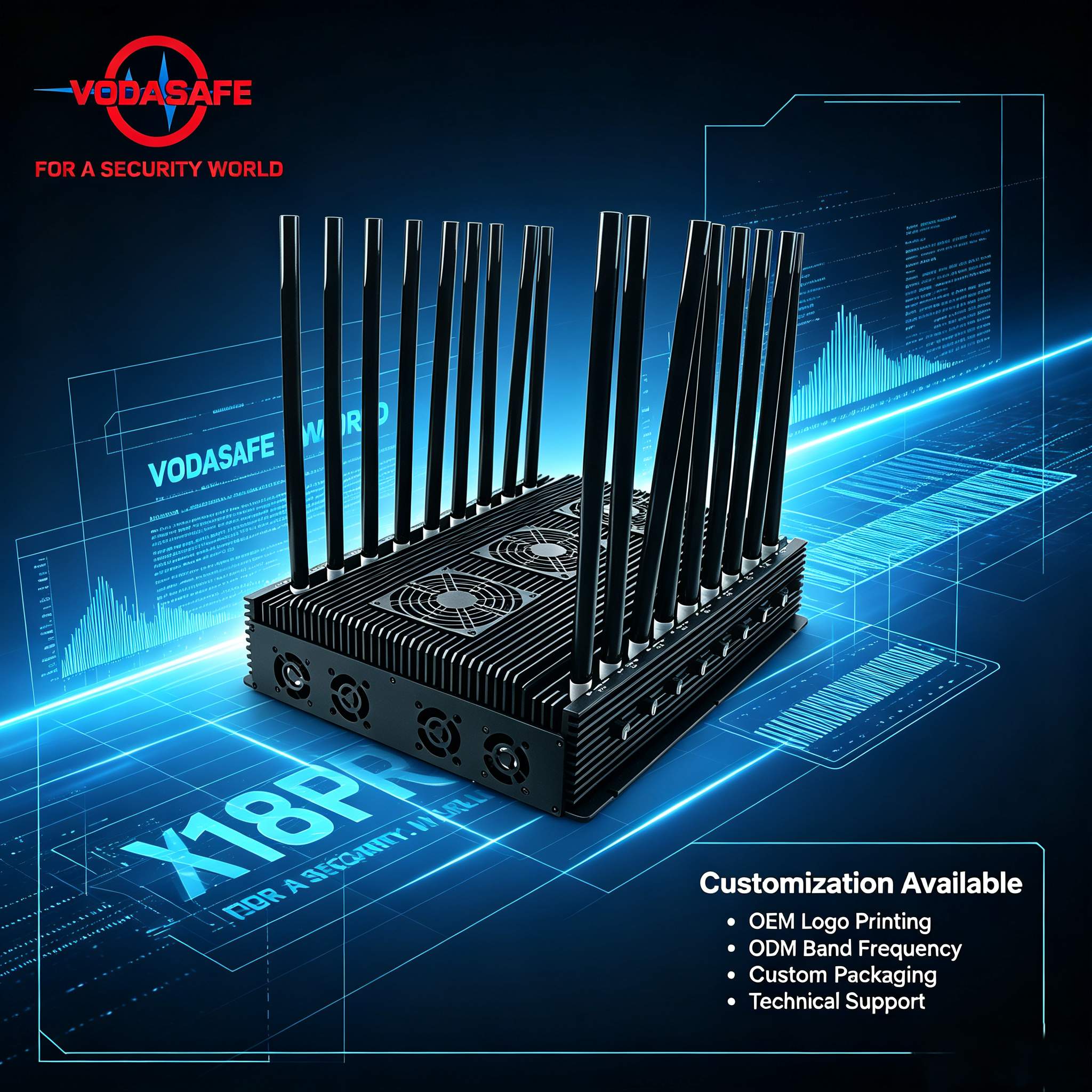 High Power Signal Jammer X18 Pro from vodasafe