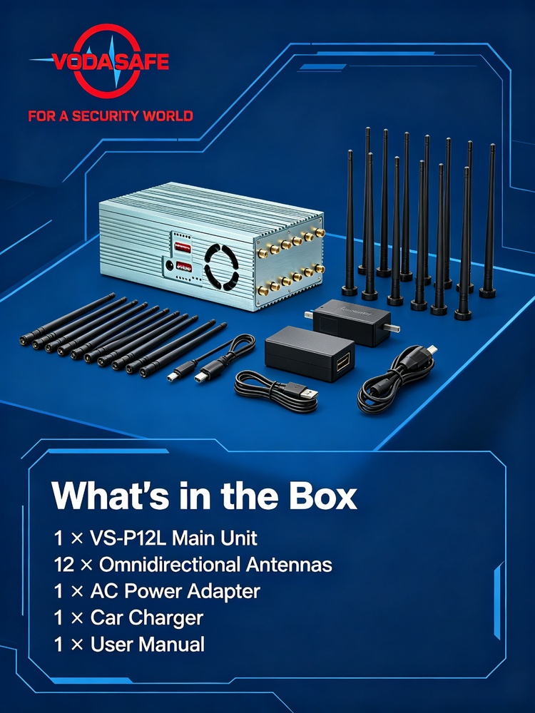 Portable 12-band signal jammer P12L from vodasafe