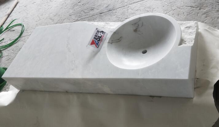 White Marble Vanity Countertops With Sinks Honed and Natural Surface Way white marble vanity top.jpg