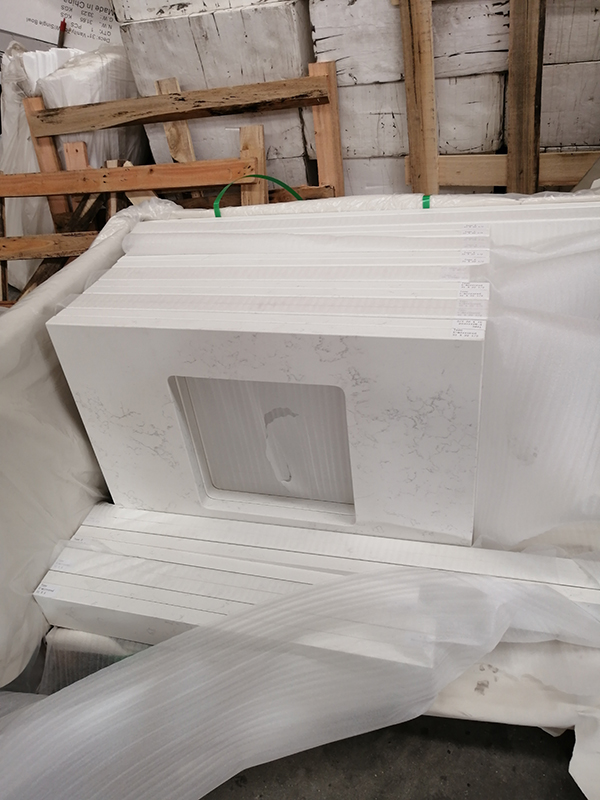 Carrara White Quartz Countertop Artifical Stone Dalei stone carrara white quartz countertop.jpg