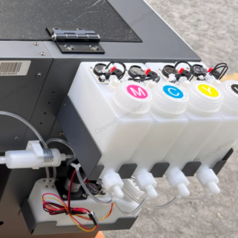 ink bottles, ink systems with white ink circulation, stirring