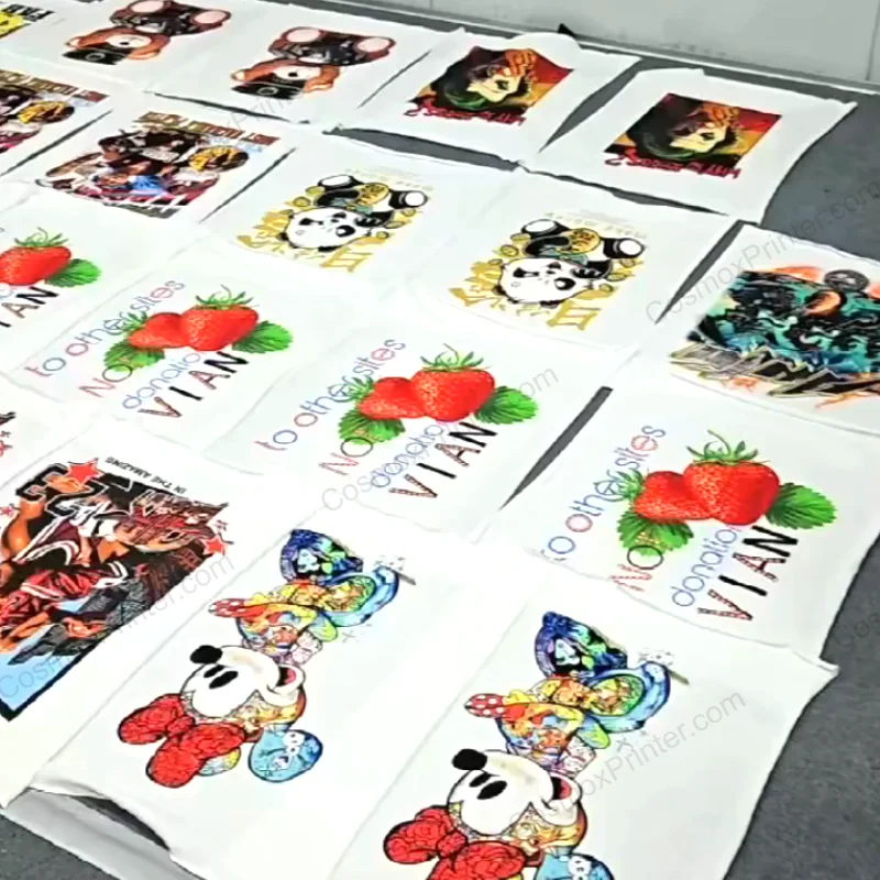 Cosmox DTG cut panels garment pieces print