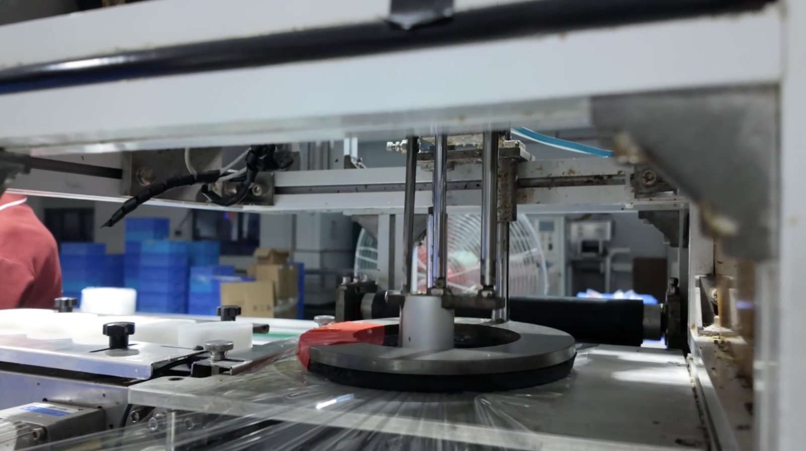 Close-up of equipment on the packaging floor