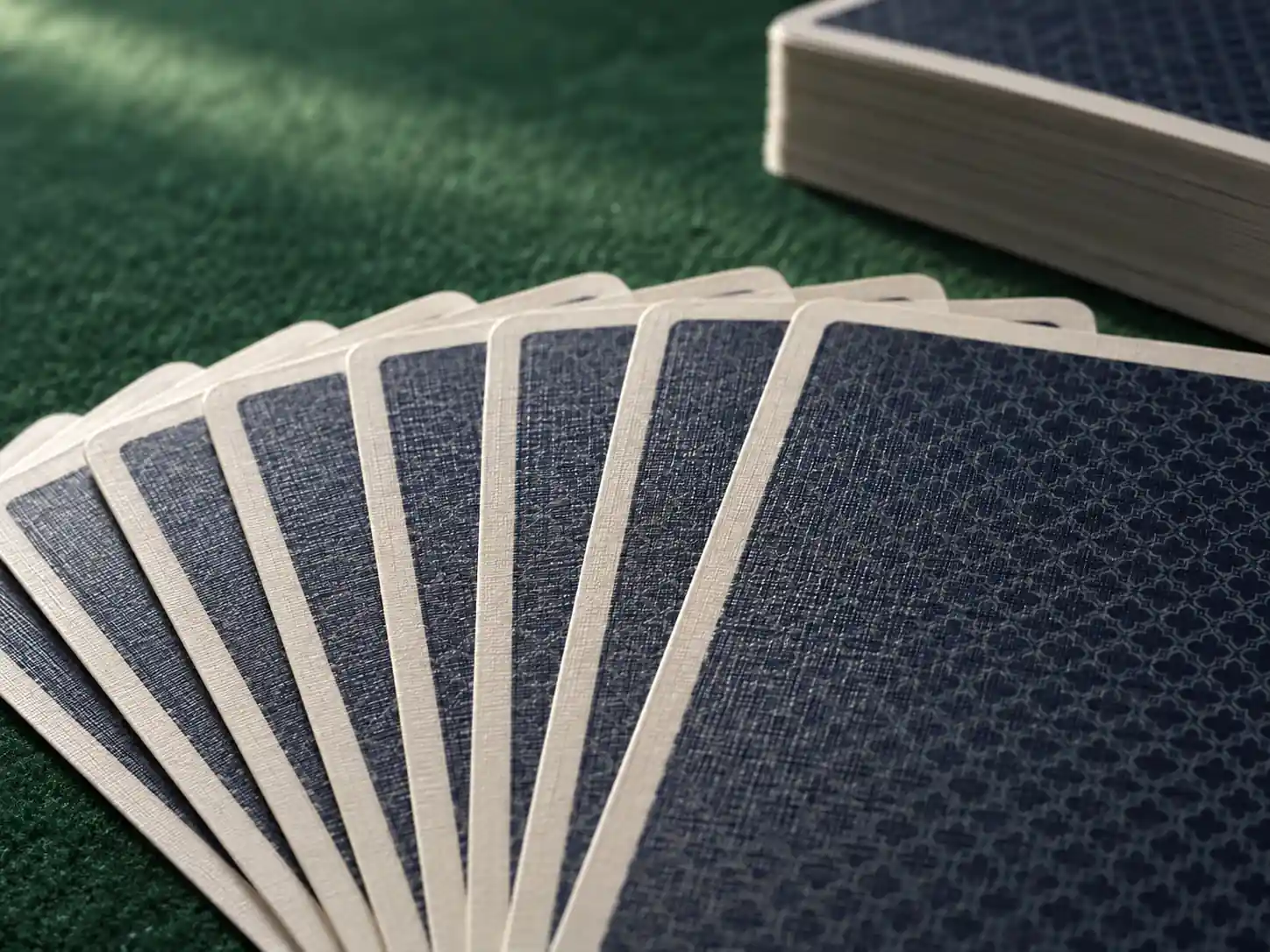 Custom paper playing cards with linen embossed texture for casino-quality handling