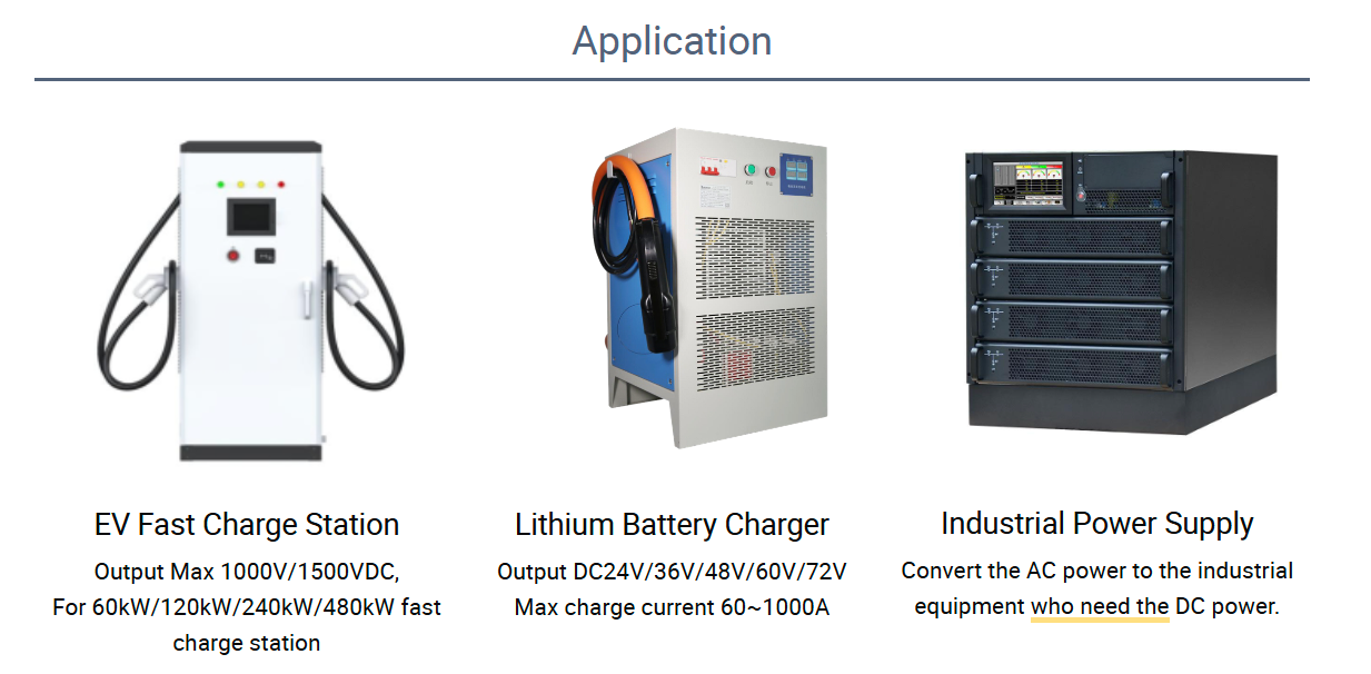 10kW Three Phase 380V AC-DC Converter Power Module (DC30~100V 100A) for Fast Charging Station