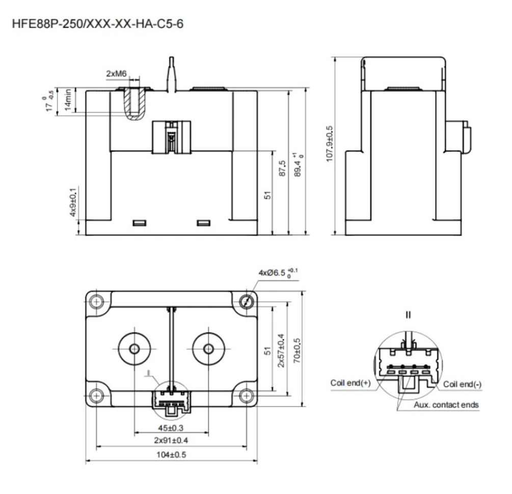 HFE88P-300 hongfa 1500V 300A DC contactor