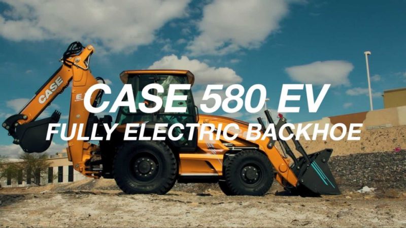 CASE Introduces World\'s First Fully Electric Backhoe Loader