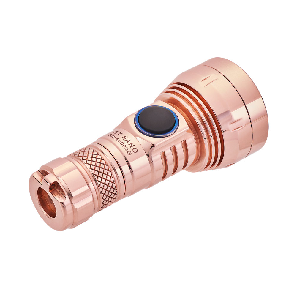 Lumintop GT Nano Copper Brass 450 Lumens 10180 10440 EDC Keychain Flashlight