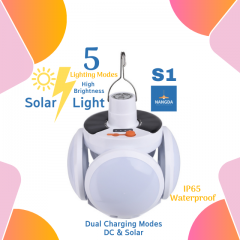 Solar LED Light  Camping Lamp 5 Lighting Modes DC & Solar Charging IP65 Waterproof