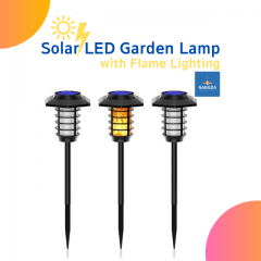 Solar LED Garden Lamp with Flame Lighting Solar Garden Light