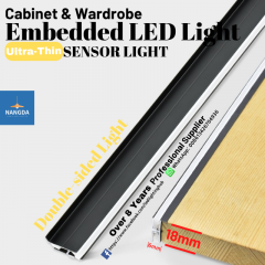 Ultra-thin 6mm Cabinet & Wardrobe LED Lighting Sensor Light Double-sided Light Modular Kitchen Cabinet Light